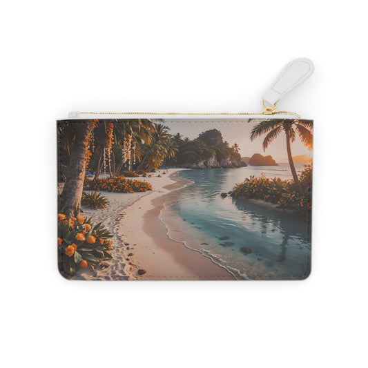 Tropical Beach Paradise Shore Mini Clutch Bag