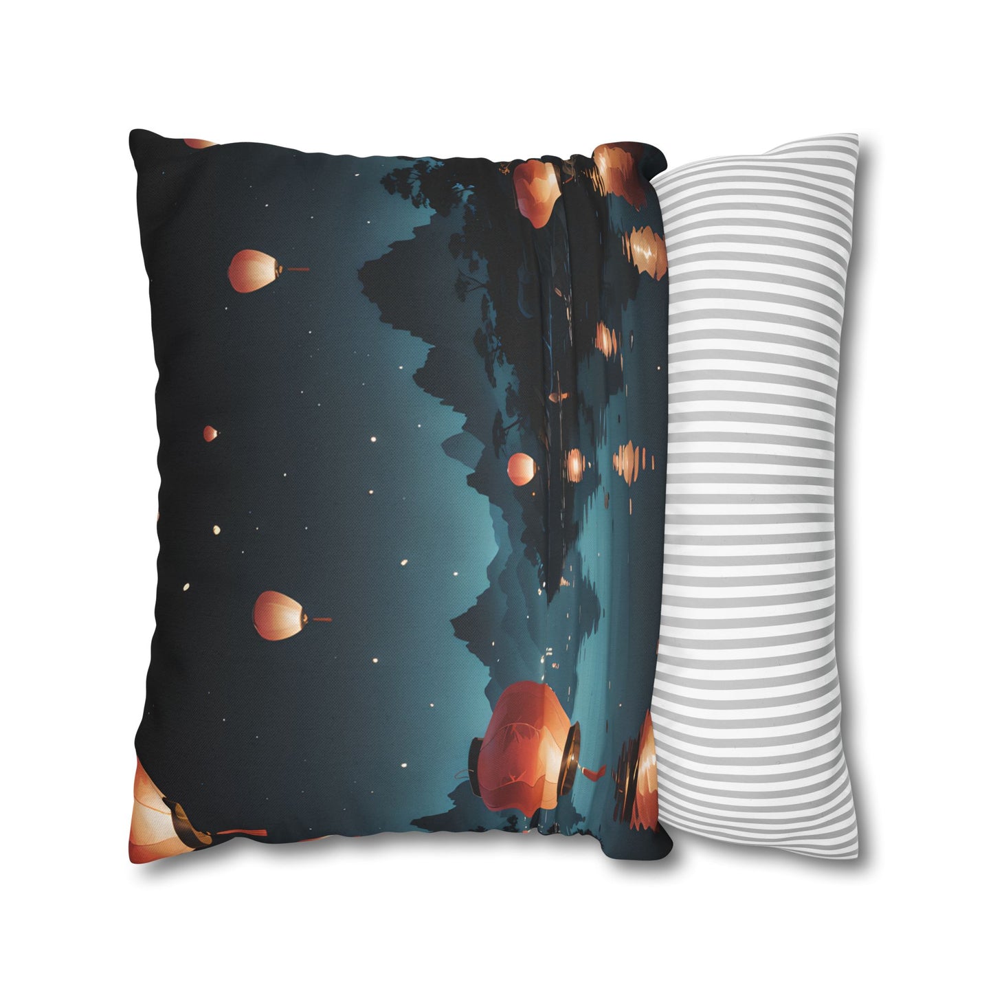 Bohemian Serene Lanterns Square Pillow Cover