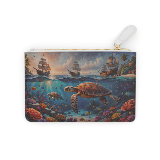 SeaTurtle Dive Mini Clutch Bag