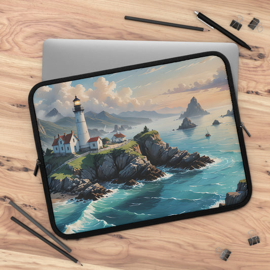 Coastal Farm Lighthouse Laptop Sleeve