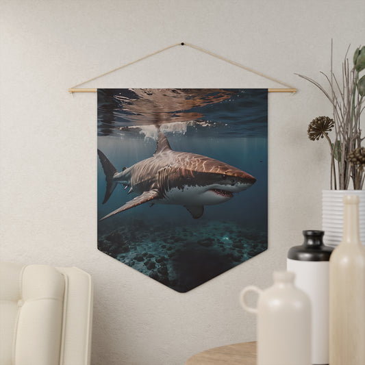 Shark Lurking in the Deep Blue Sea Pennant