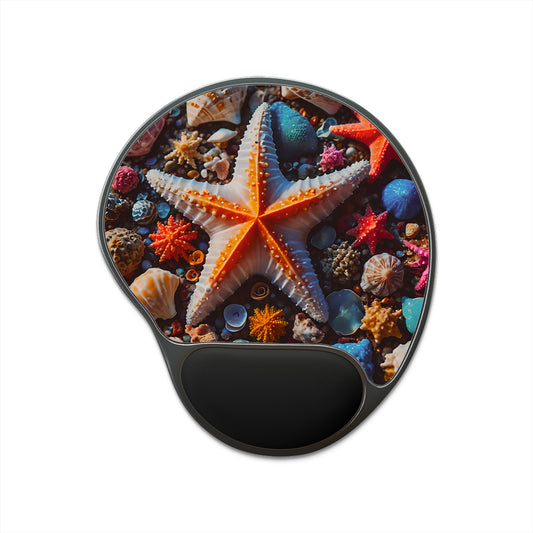 Colorful Star Fish and Shells Mouse Pad