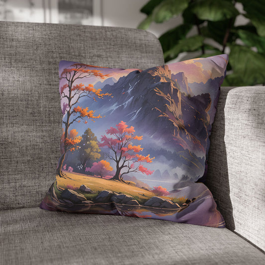 Mountain Landscape Pillow Cover