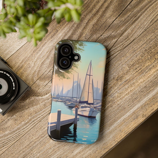 Sailing into the Marina Magnetic Tough Phone Cover