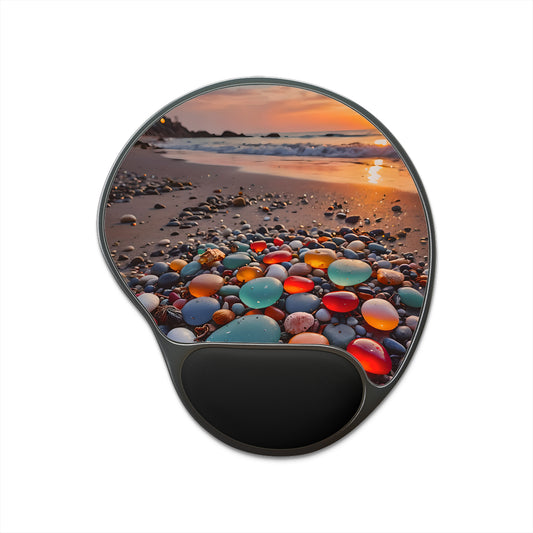 Colorful Sea Glass on the Beach Mouse Pad