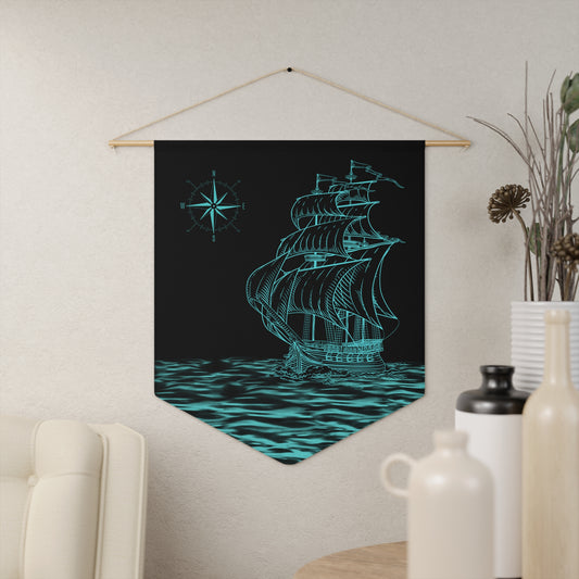 Vintage Nautical Sailing Ship Compass Wall Art