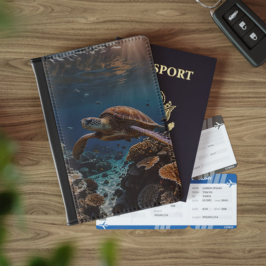 Sea Turtle Swimming Passport Cover