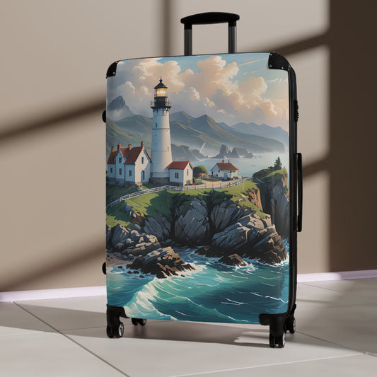 Coastal Lighthouse Travel Suitcase
