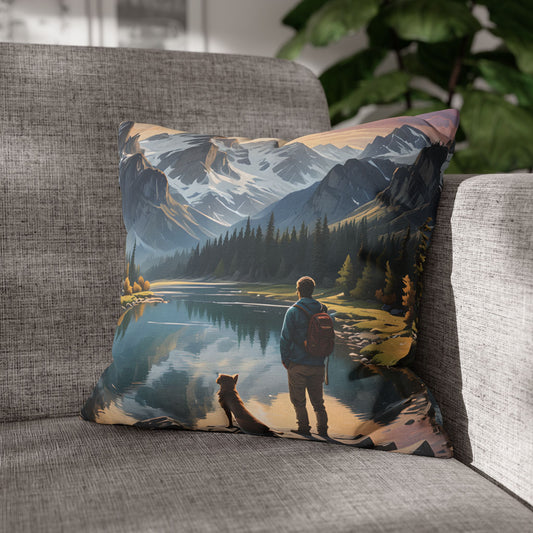 Lake and Mountain Reverie Pillow Cover