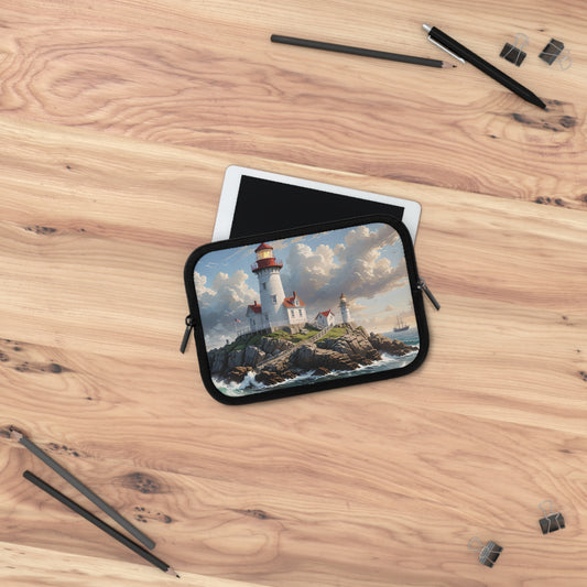Scenic Coastal Lighthouse Laptop Sleeve