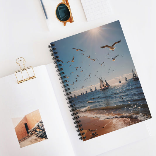 Anchored Sailboats Notebook