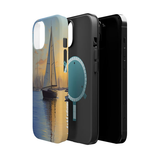 Watercolor Sailboat Magnetic Tough Phone Case