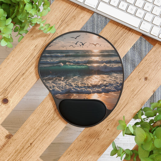 Ocean Waves Sunset Mouse Pad