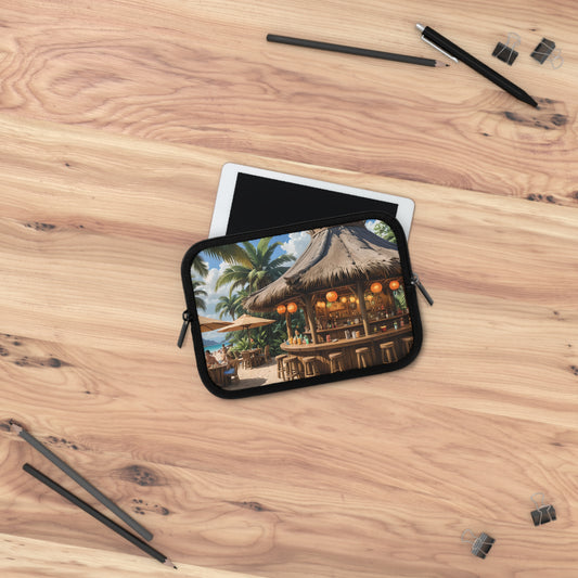 Tropical Beach Bar Paradise Laptop Sleeve