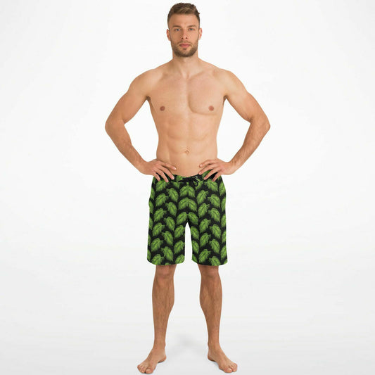 Men's Tropical Leaves Board Shorts