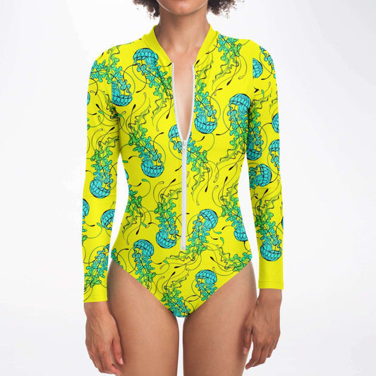 Women's Jellyfish Long Sleeve Bodysuit