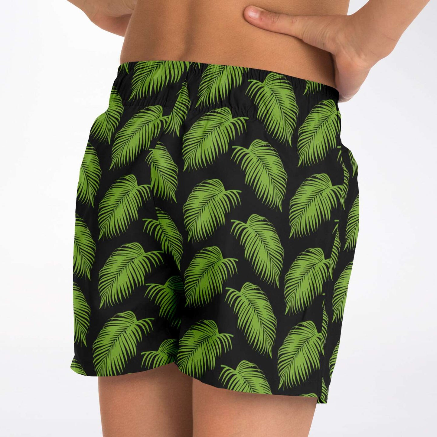 Kids - Boys Tropical Leaves Swim Trunks