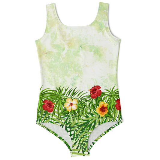 Girls Tropical One Piece Swimsuit