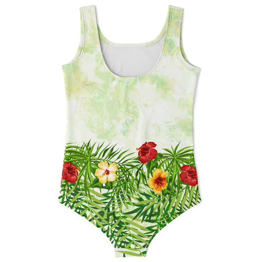 Girls Tropical One Piece Swimsuit
