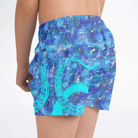 Boys Ocean Blue Tentacles Swim Trunks