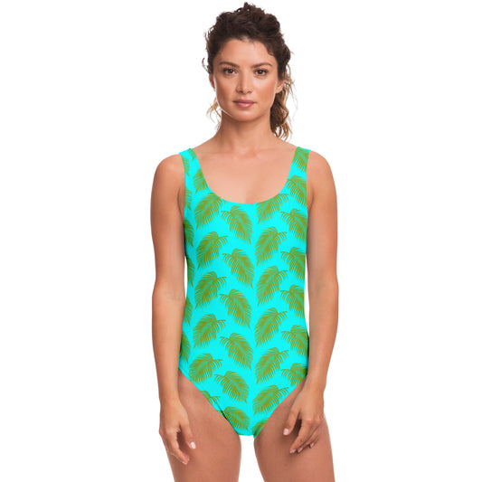 Women's Tropical Leaves One-Piece Swimsuit