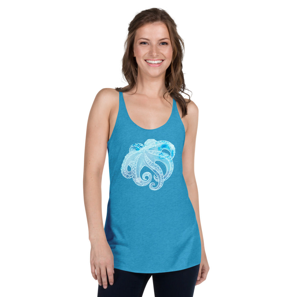 Tentacles Watercolor Racerback