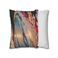 Plumeria Beach Sunset Pillowcase