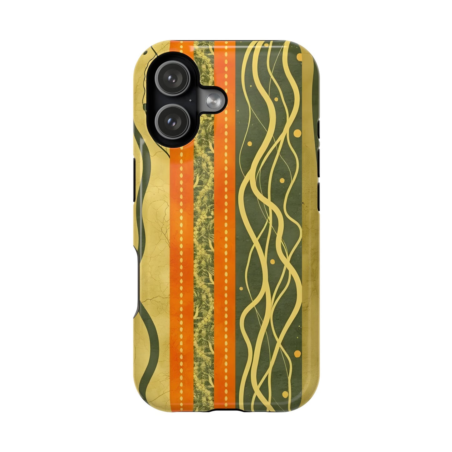 Autumn Colors Stripes Magnetic Phone Case