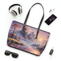 Sunset Mountain PU Leather Shoulder Bag