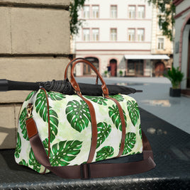 Tropical Monstera Waterproof Travel Bag