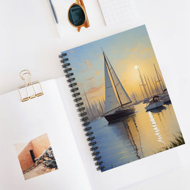 Sailboat Sunset Spiral Notebook