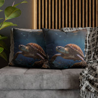 Sea Turtle in the Deep Blue Pillowcase