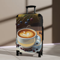 Cappuccino Love and Coffee Beans Suitcase