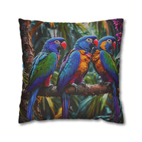 Tropical Parrots Decorative Pillowcase