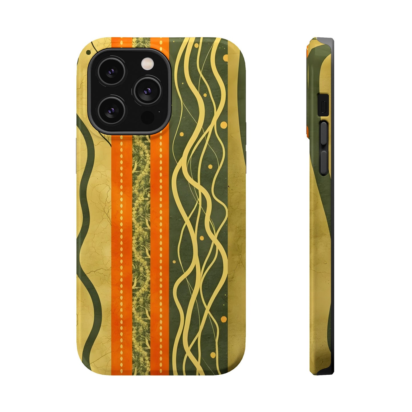 Autumn Colors Stripes Magnetic Phone Case