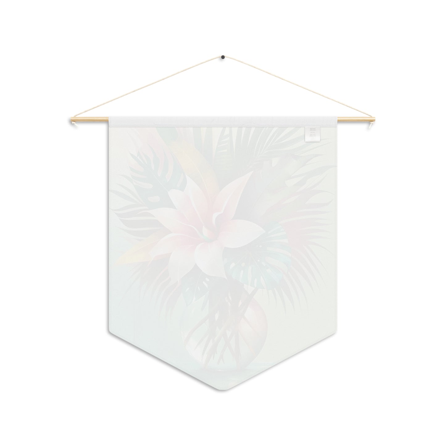 Pastel Lily & Palm Leaves Wall Decor