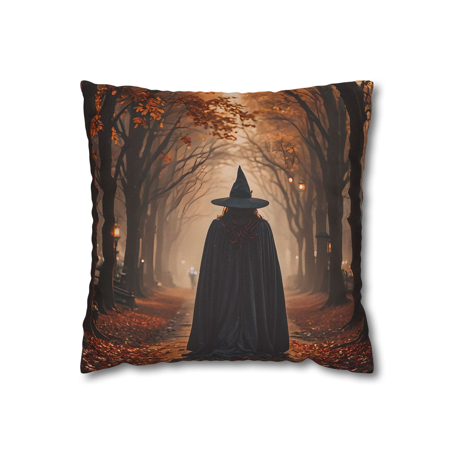Witch in Autumn Forest Pillowcase