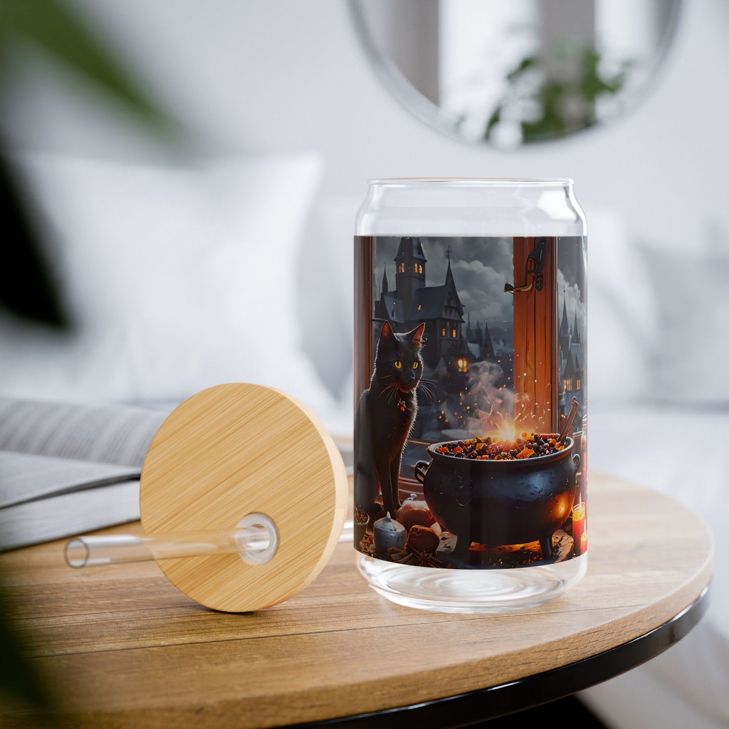 Witch’s Brew Black Cat Sipper Glass