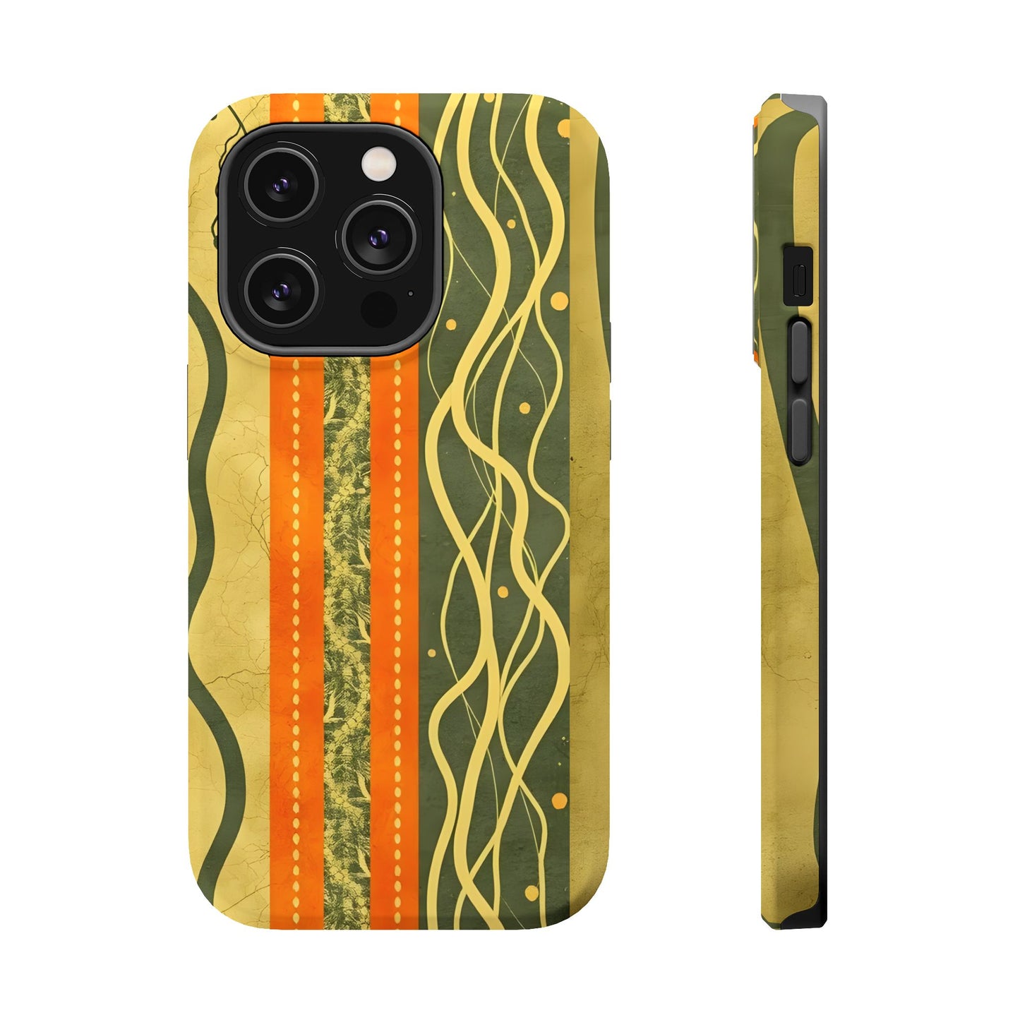 Autumn Colors Stripes Magnetic Phone Case