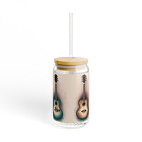 Retro Acoustic Guitar Sipper Glass