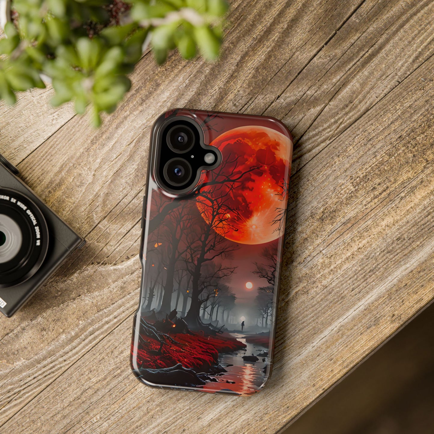 Red Moon Forest Magnetic Phone Case