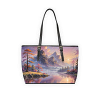 Sunset Mountain PU Leather Shoulder Bag