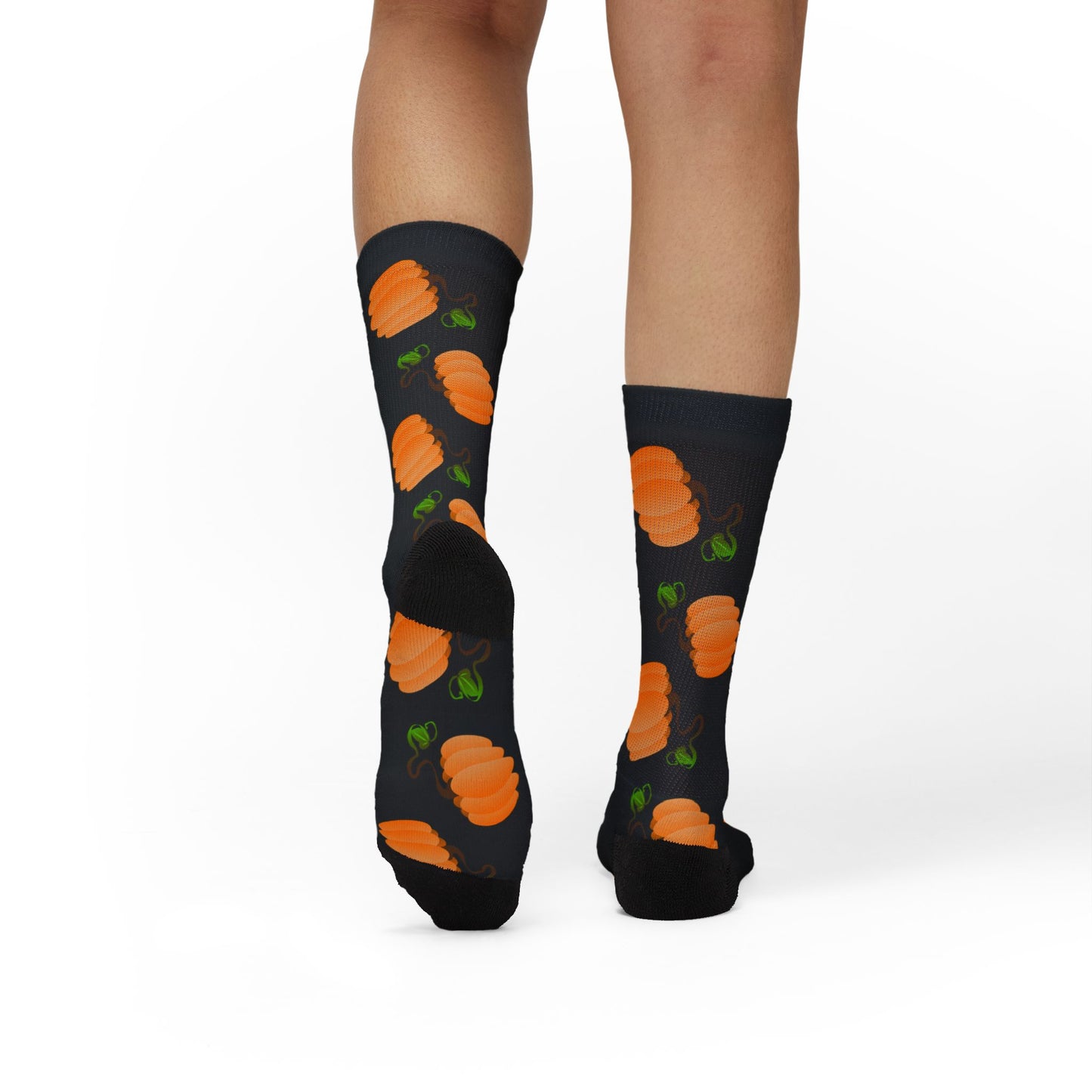 Orange Pumpkin Crew Socks