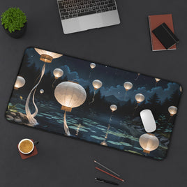 Dreamy Floating Lanterns Desk Mat