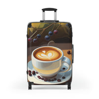 Cappuccino Love and Coffee Beans Suitcase