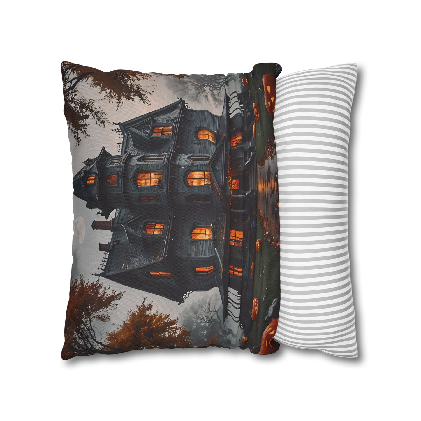 Haunted Victorian Mansion Pillow Cover