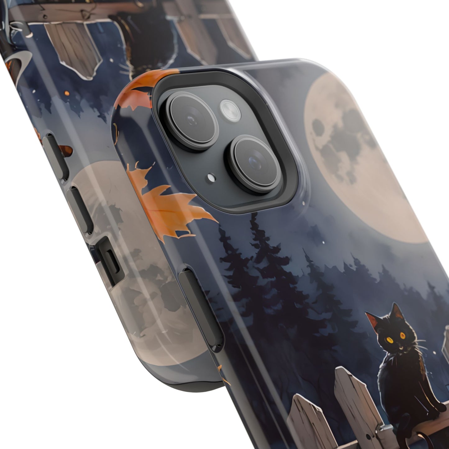 Black Cat Pumpkin Magnetic Phone Case