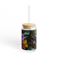 Wild Orchids & Butterfly Sipper Glass