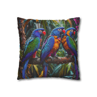 Tropical Parrots Decorative Pillowcase