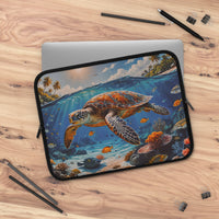 Tropical Sea Turtle Laptop Sleeve